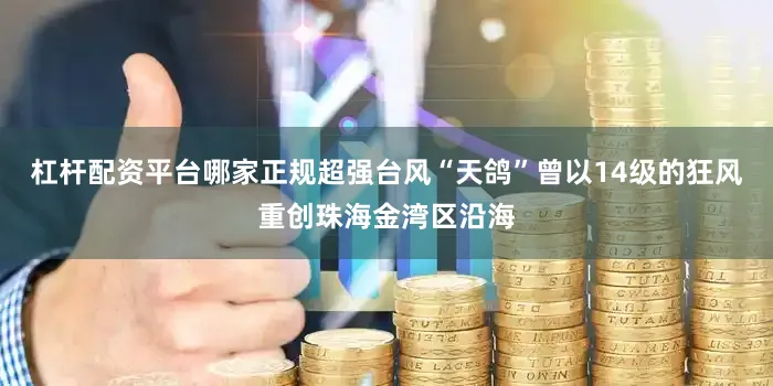 杠杆配资平台哪家正规超强台风“天鸽”曾以14级的狂风重创珠海金湾区沿海