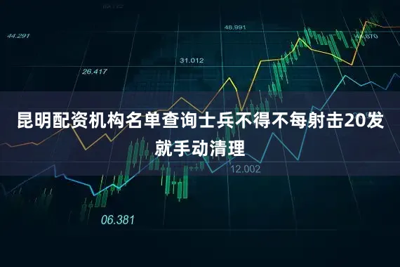 昆明配资机构名单查询士兵不得不每射击20发就手动清理